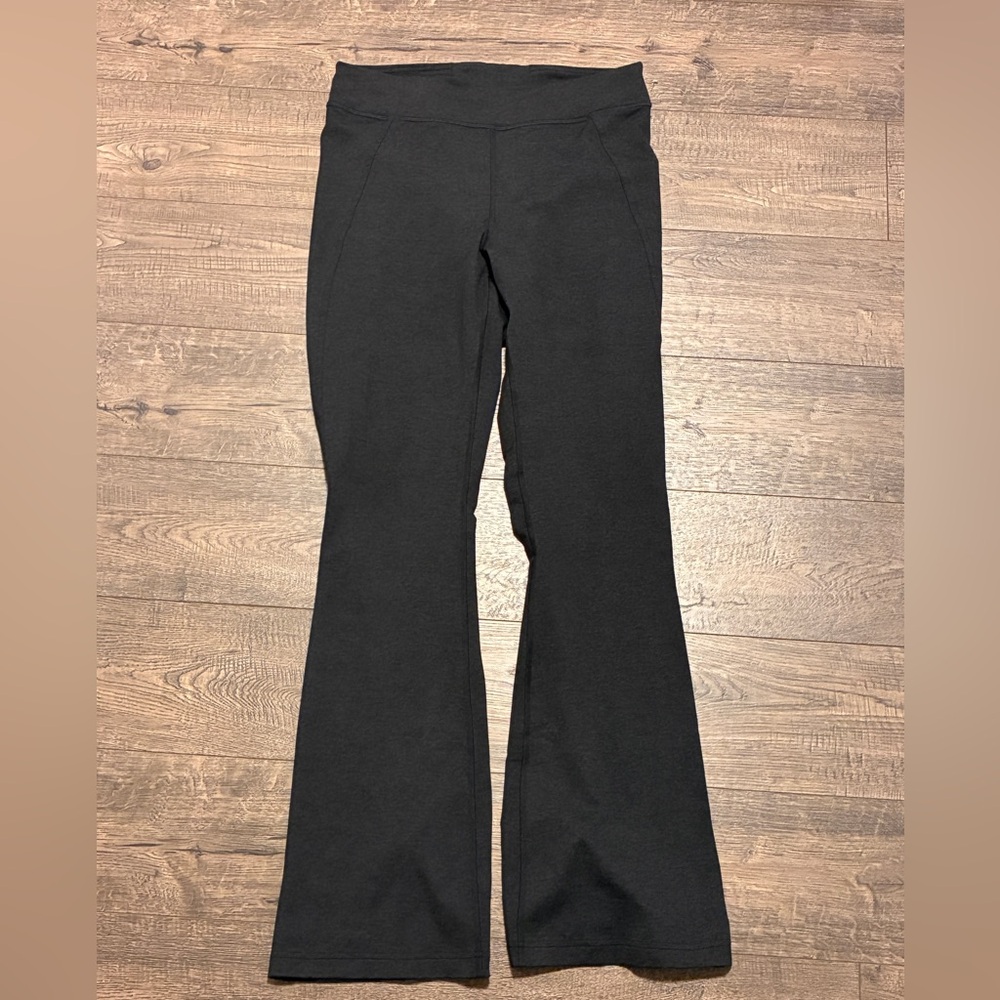 Lululemon Soft Sueded Split-Hem High-Rise Mini-Flare Pant - Black - Size 12